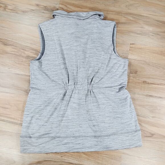 🔺️Izod Light Gray Open Front Sleeveless Cardigan Large - Picture 2 of 10